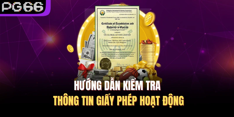 Hướng dẫn kiểm tra thông tin giấy phép hoạt động